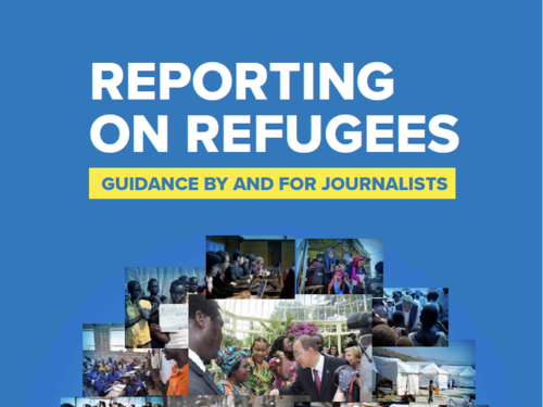 The cover of an Irish reporting on refugees guide for journalists