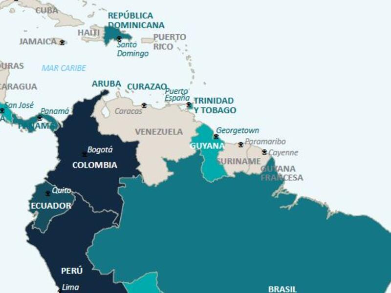 A map of Central America