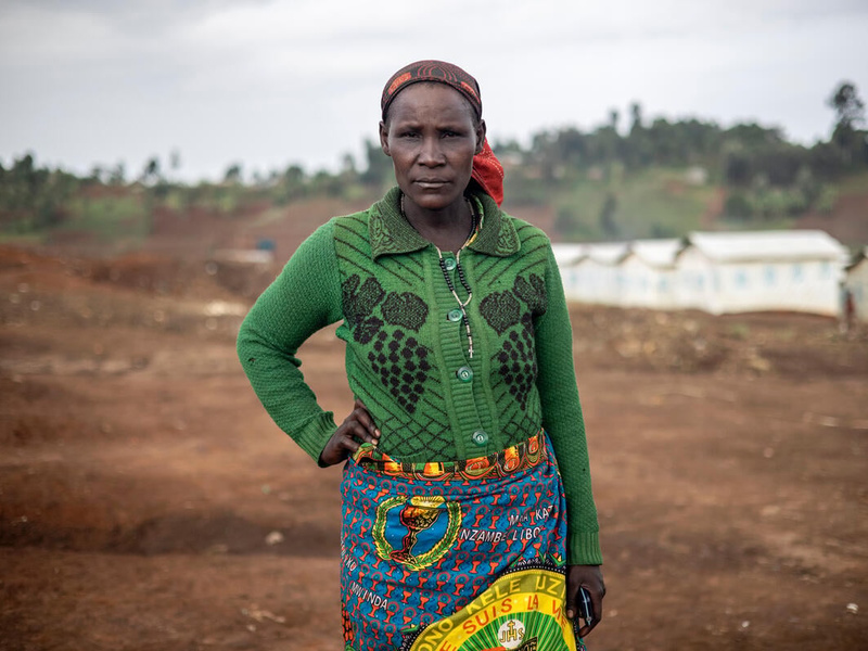 Portrait of Alphonsine, an internally displaced woman in the Democratic Republic of the Congo.
