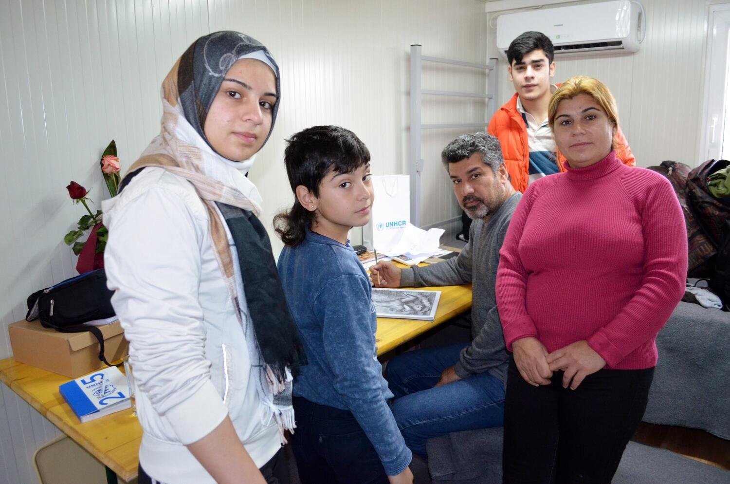 Former Yugoslav Republic of Macedonia. Syrian family keeps harmony despite difficult circumstances