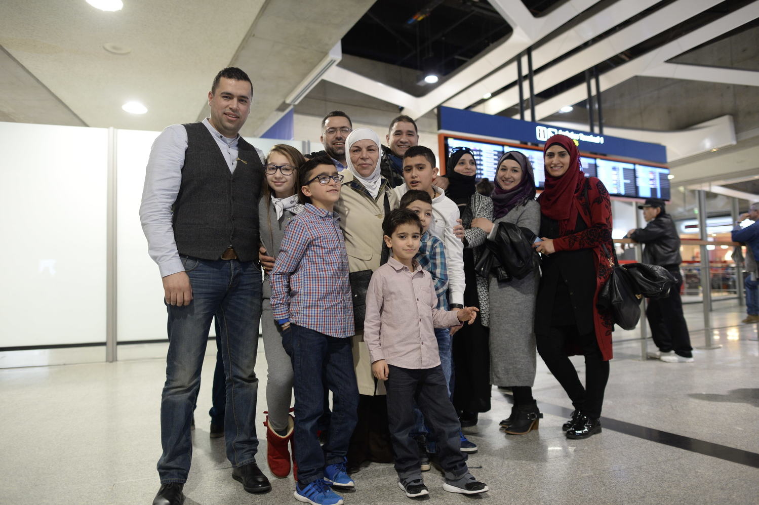 France. Syrian refugee reunited with his mother
