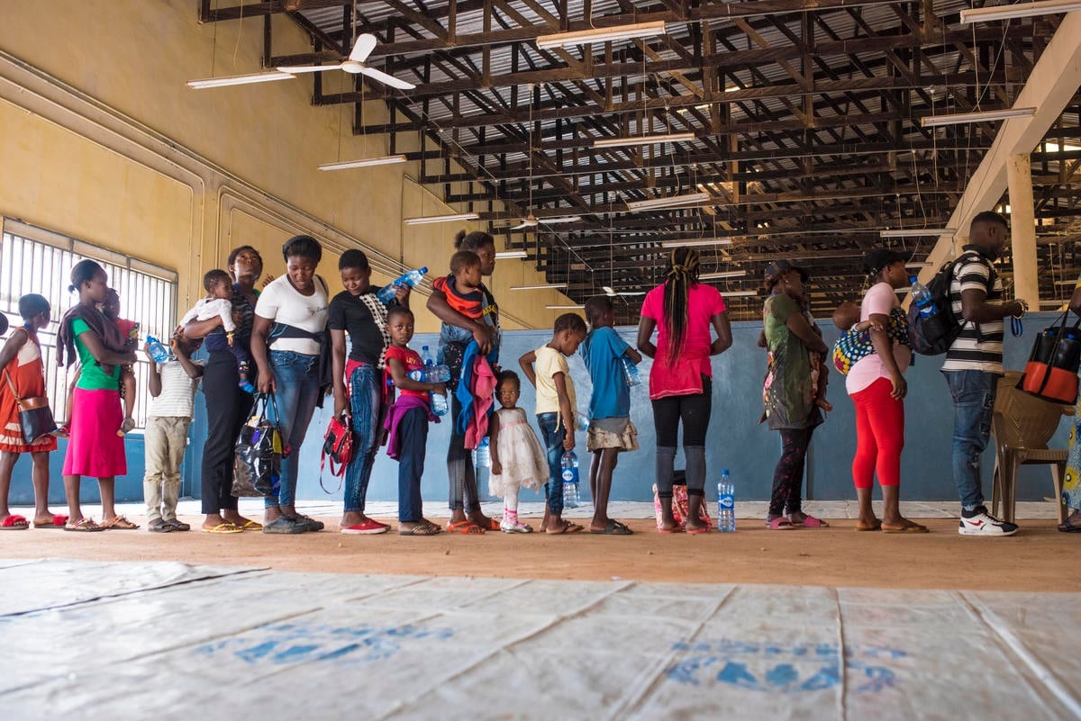 Nigeria. Cameroonian refugees relocated to Adagom settlement