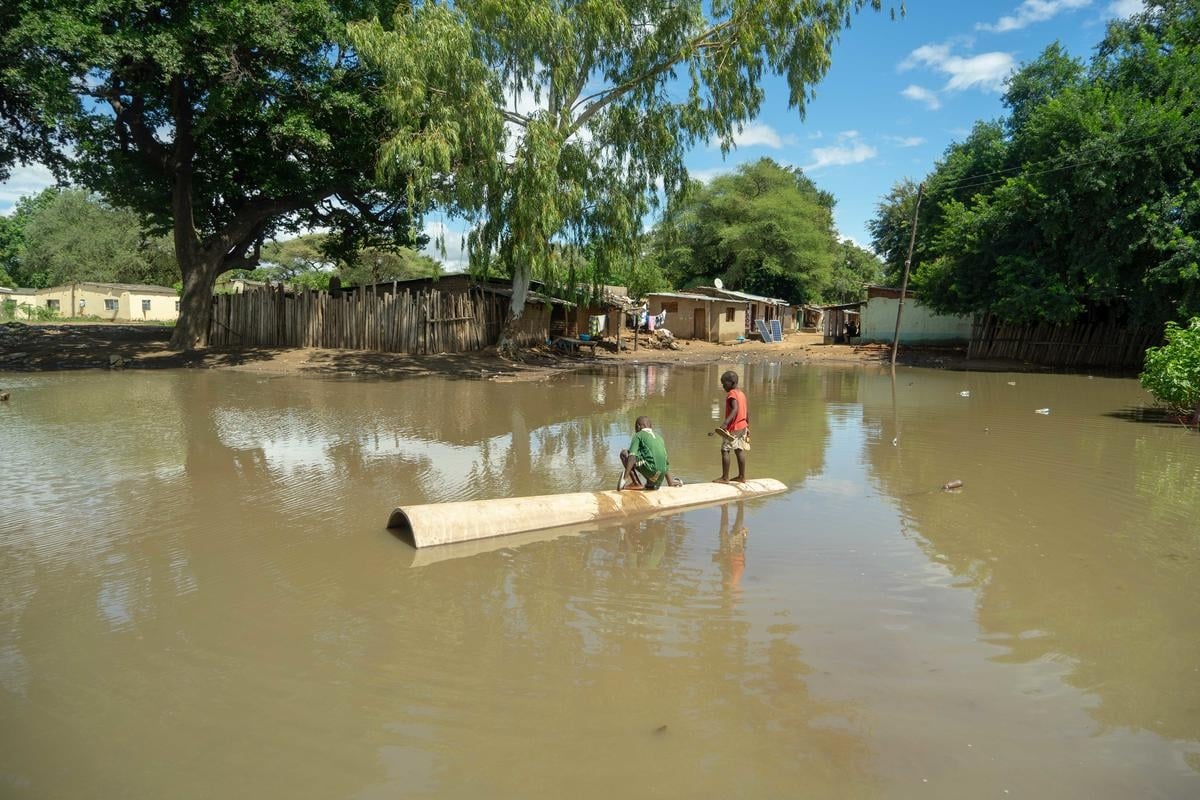 Zimbabwe. Tongogara Refugee Camp after devastation by Cyclone Idai from