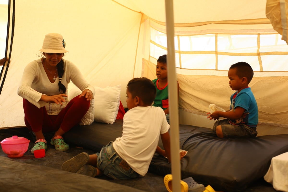 Colombia. Integrated assistance centre receives families living on Maicao streets