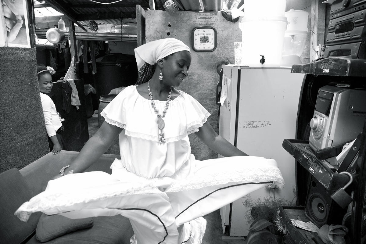 Colombia. Helena Christensen's visits internally displaced persons.