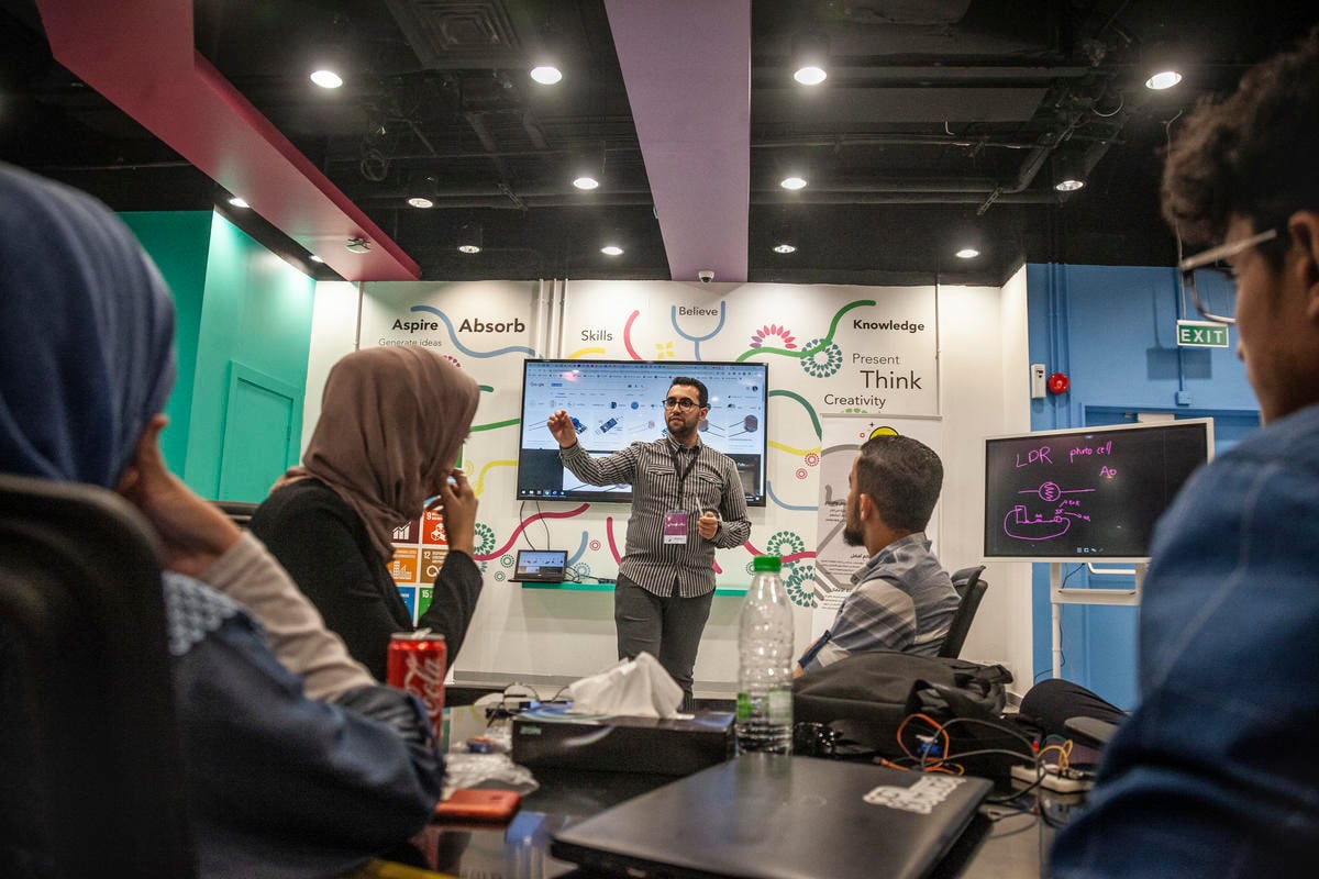 Jordan. In April 2018 Syrian refugee Ehab Kahwati establishes his startup company, Drag IoT, in Amman, City of Light.