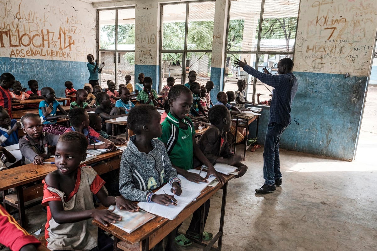 Ethiopia. Refugee teacher believes that education is the key to a brighter future in his homeland of South Sudan