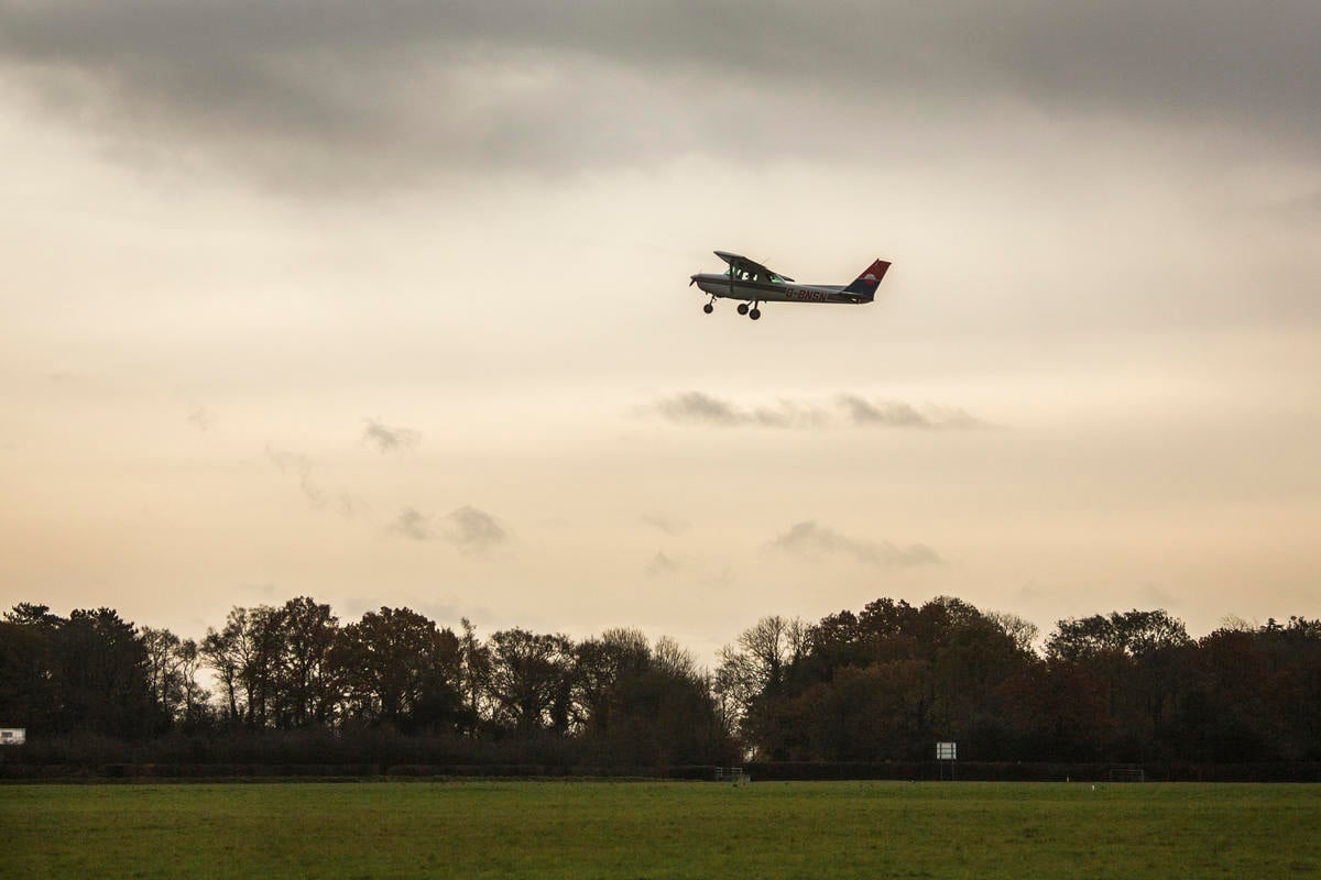 United Kingdom. Young Syrian refugee learns to fly