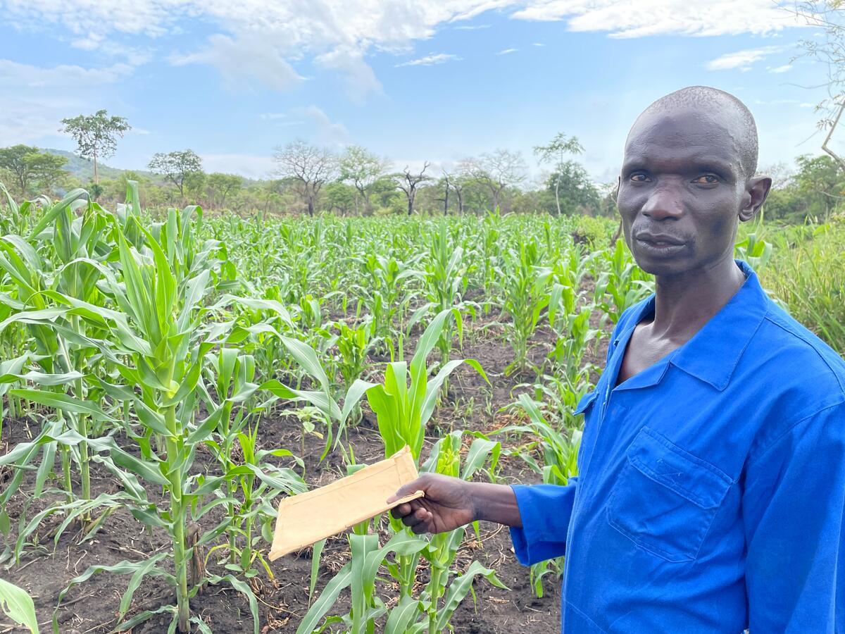 South Sudan. Farming community work together to raise themselves out of poverty