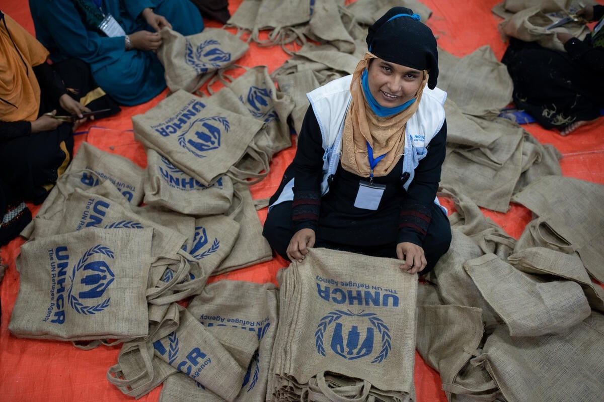 Mother of three Hussein Banu, 32, says her life has new meaning since she joined the jute factory. As she fled Myanmar, she lost contact with her husband and five years later she does not know whether he is alive or dead. “I have to take care of my children and provide for them,” she said. “It doesn’t matter what others think of me … They are not going to pay my bills.”