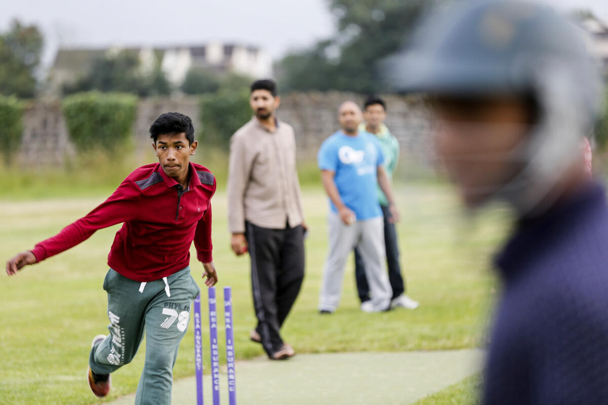 Ireland. Cricket training in Carlow Cricket Club