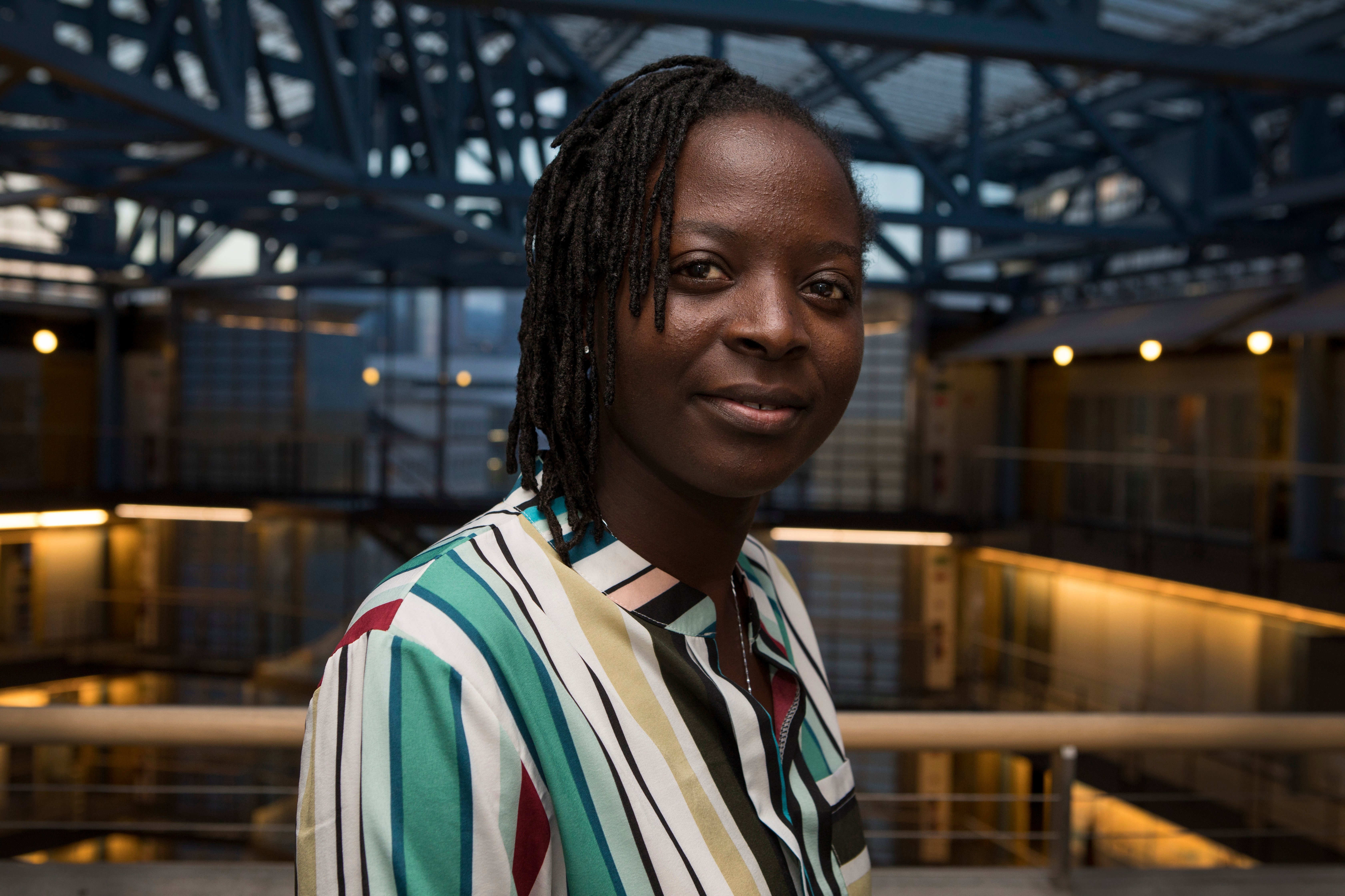Switzerland. Congolese refugee Joelle Hangi visits UNHCR Headquarters