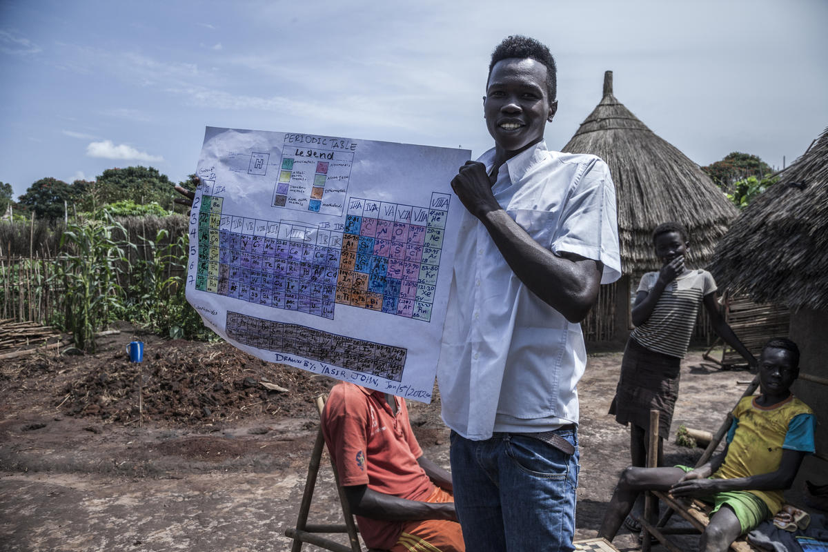 Ethiopia. John made his own periodic table to study at home