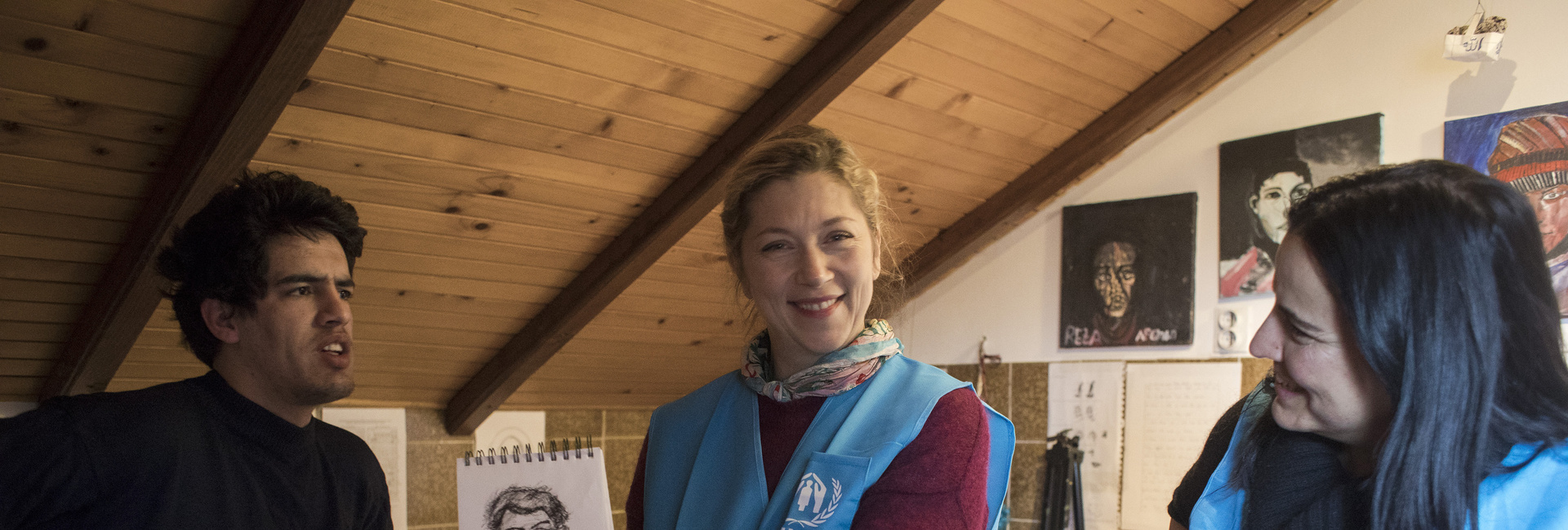 UNHCR Representative in Serbia Franvesca Bonelli and UNCHR Goodwill Ambassador for Serbia