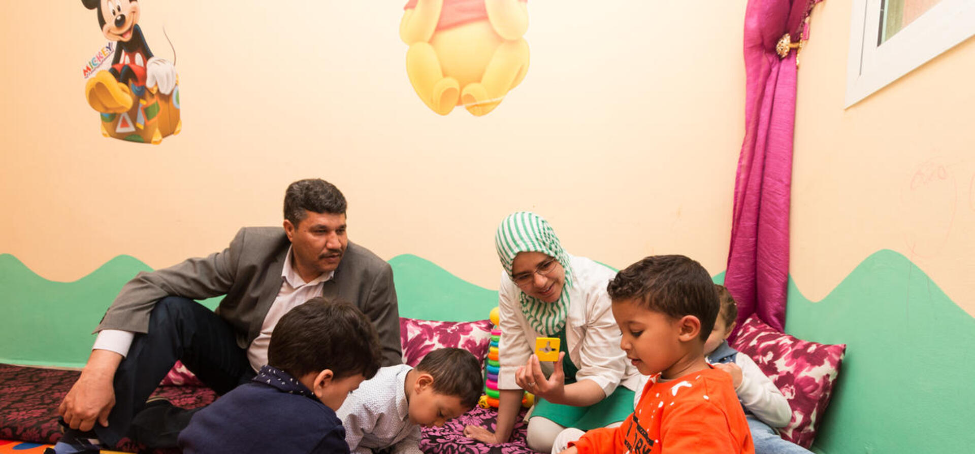 Morocco. Yemeni refugees create cooperative kindergarten