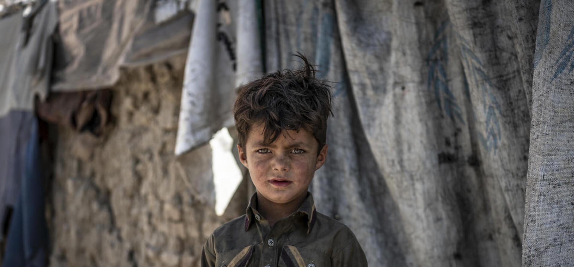 Afghanistan. Returnees from Pakistan live in a camp in Kabul