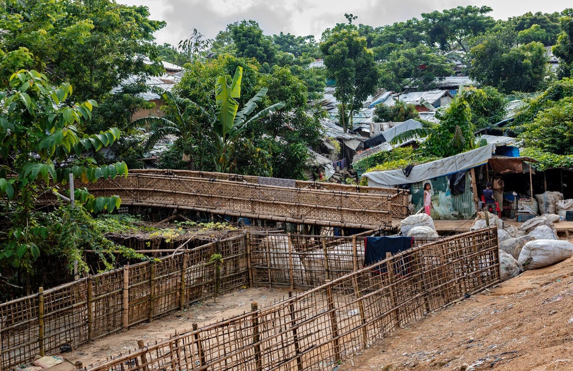 A view of the Kutupalong refugee settlement in Cox’s Bazar where the majority of Rohingya refugees in Bangladesh live.