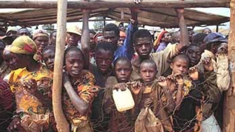 Refugees from Burundi and Rwanda at a camp in Tanzania.