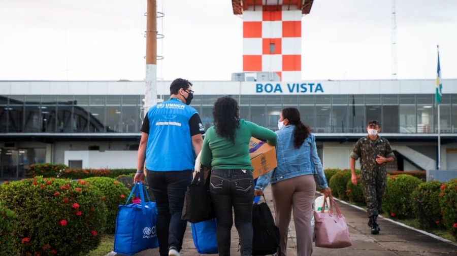 Brazil. Venezuelan families are interiorized and receive UNHCR donations to restart life in other Brazilian states