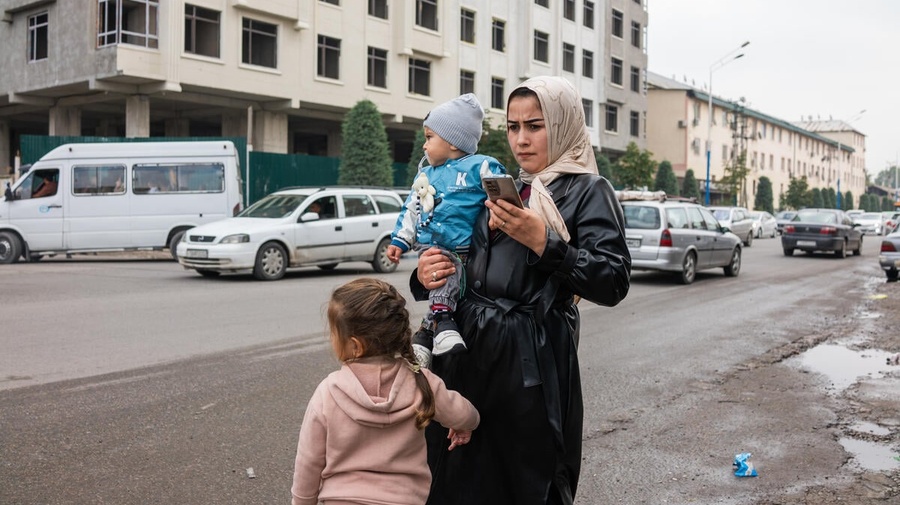 Tajikistan. Youung Afghan refugee and DAFI graduate