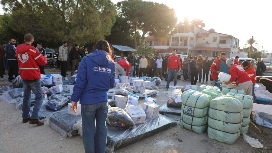 Syria. UNHCR response to latest internal displacement from Aleppo to Lattakia.