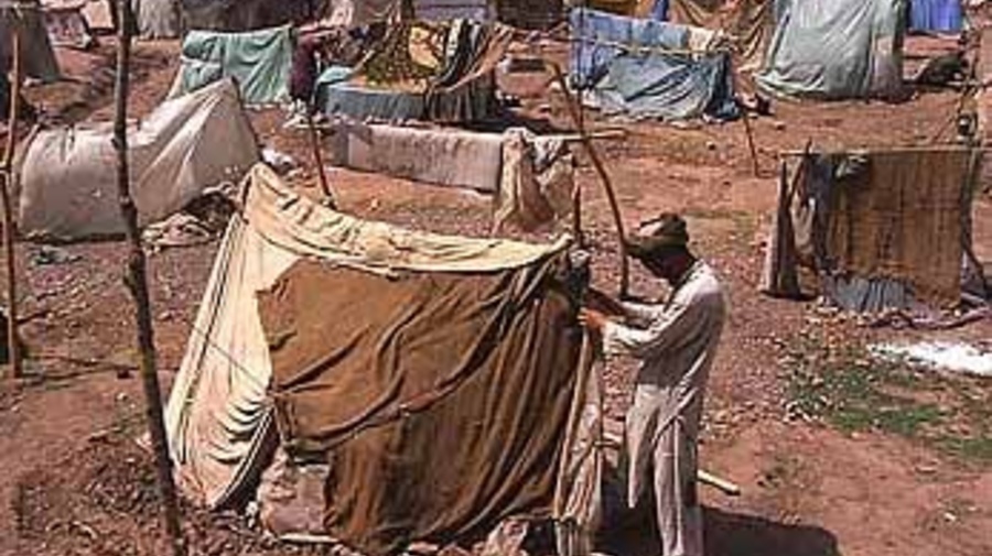 The squalid Jalozai camp near Peshawar, which was finally closed Tuesday.