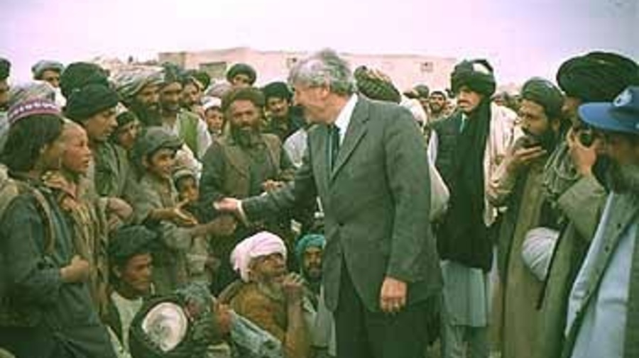 High Commissioner Ruud Lubbers' first-hand experience with refugees at the Maslakh camp near Herat in April 2001.