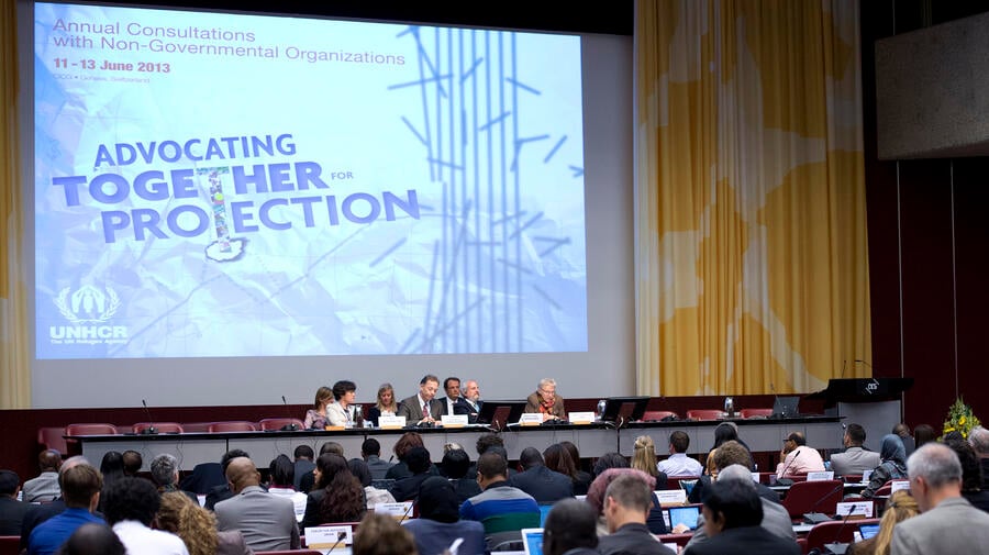 The opening of this year's annual consultations with non-governmental organizations in Geneva.