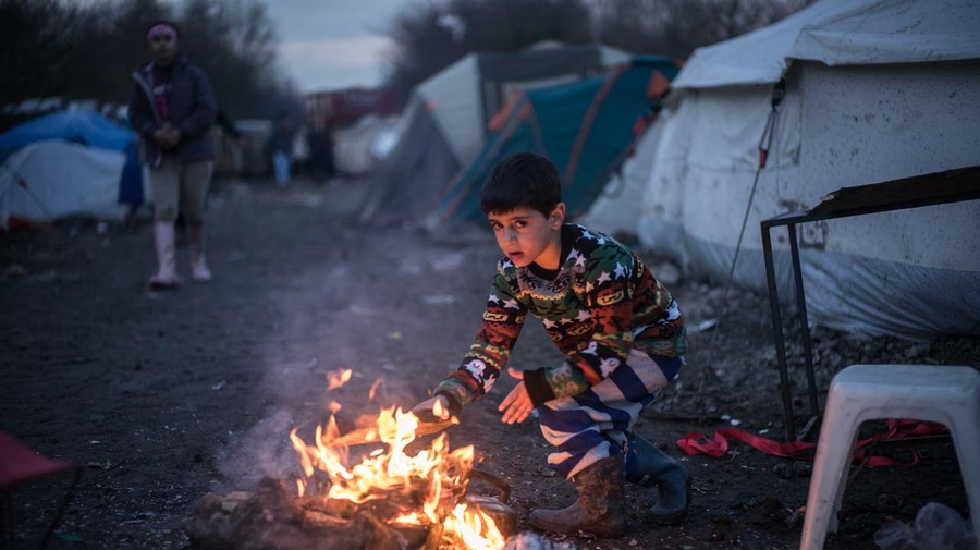 France. Refugees in Grande Synthe