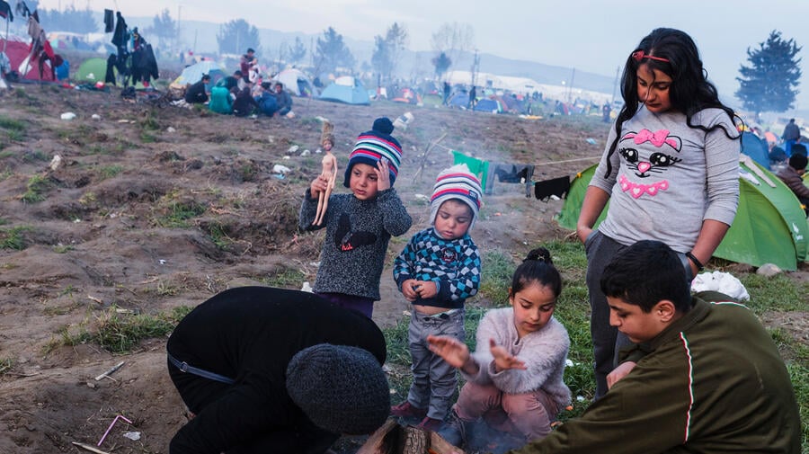Greece. More than 12000 refugees find themselves in Greece unable to continue their journey towards Northern Europe as the Western Balkan route to Northern Europe shuts down.