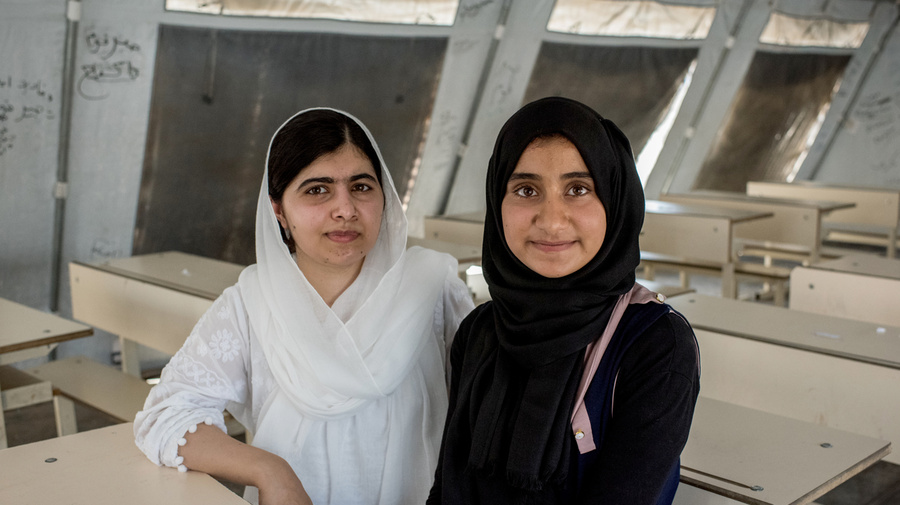 Iraq. Nobel Peace Prize winner says access to education is needed to protect displaced children both now and in the future.