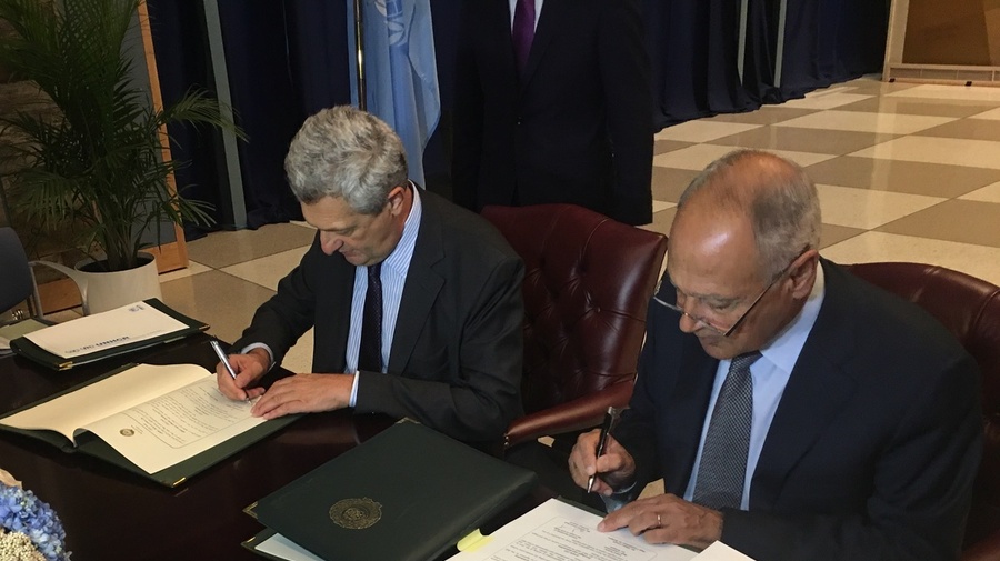 USA. UNHCR and League of Arab States sign agreement to address refugee challenges in the Arab region