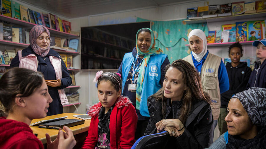 Jordan. UNHCR Special Envoy Angelina Jolie visit