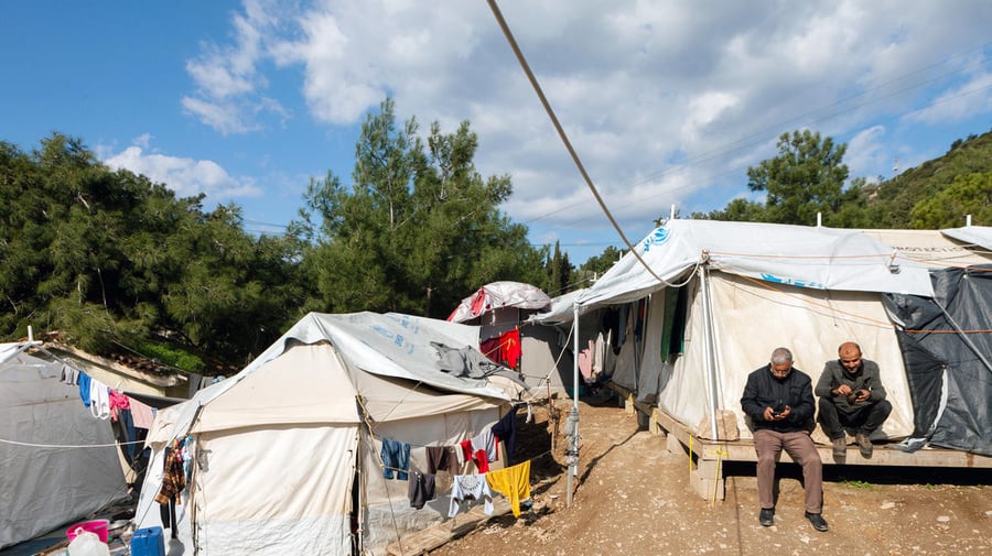 Greece. Refugee families struggling on island of Samos