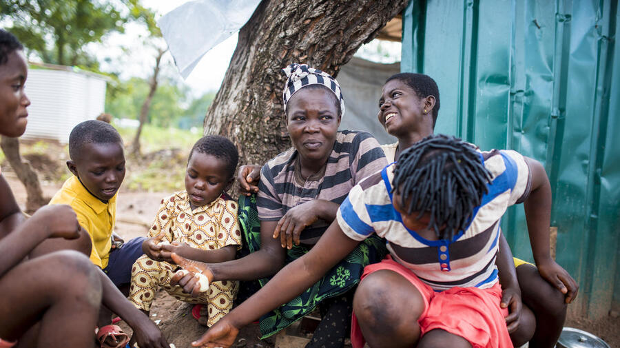 Nigeria. Cameroonian refugees relocated to Adagom settlement