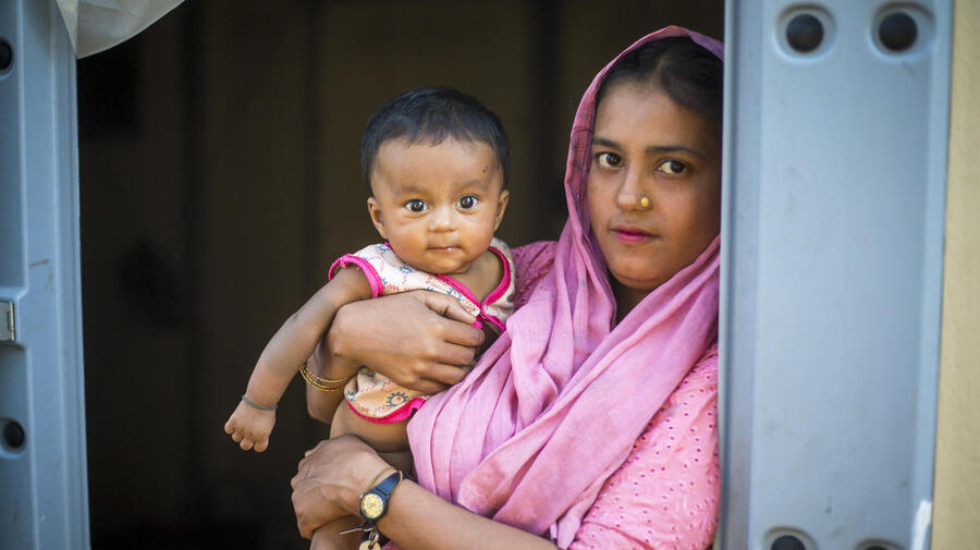 Bangladesh. New arrivals at UNHCR Transit Centre