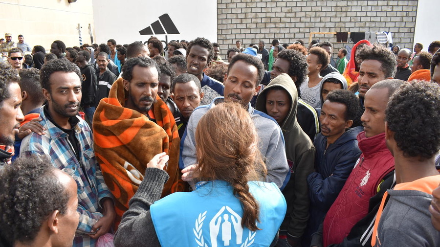Libya. Inside a detention centre near Tripoli
