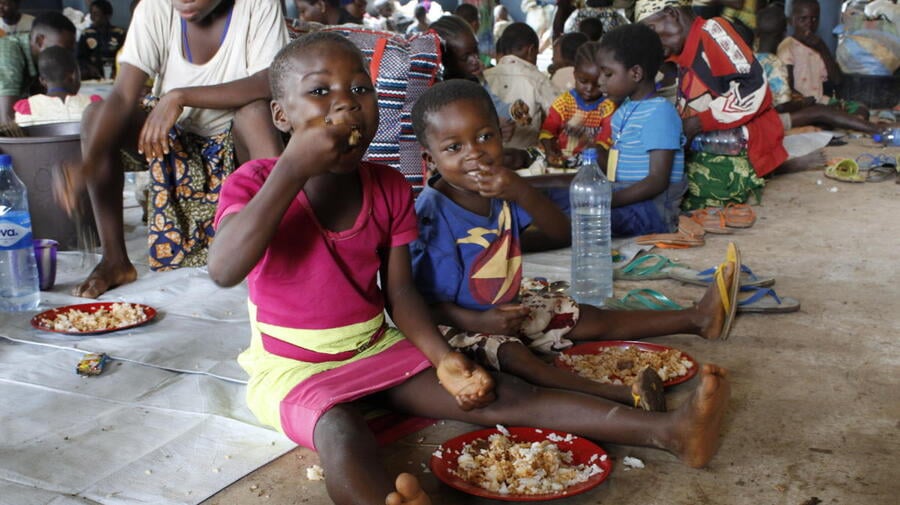 Nigeria. Cameroonian refugees relocated to Adagom settlement