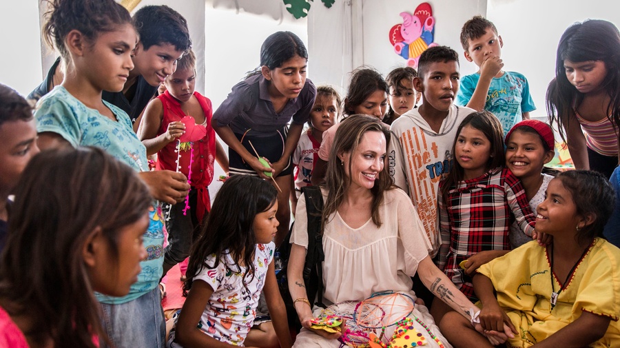 Colombia. Visit by UNHCR Special Envoy Angelina Jolie