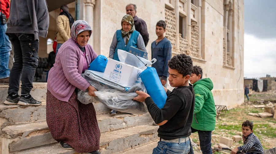 Syria. UNHCR supports Afrin displaced scattered across rural Aleppo