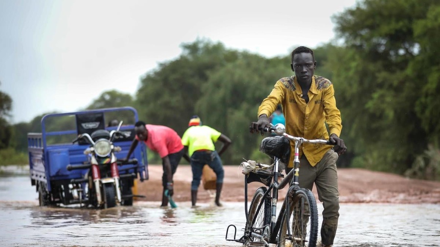 South Sudan. Heavy rains in Ethiopia floods refugee camps in great Maban county