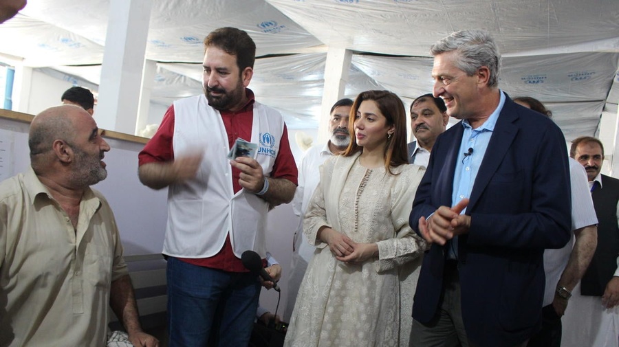 Pakistan. Mahira Kahn, GWA at UNHCR's Voluntary Repatriation Centre in Nowshera, near Peshawar.