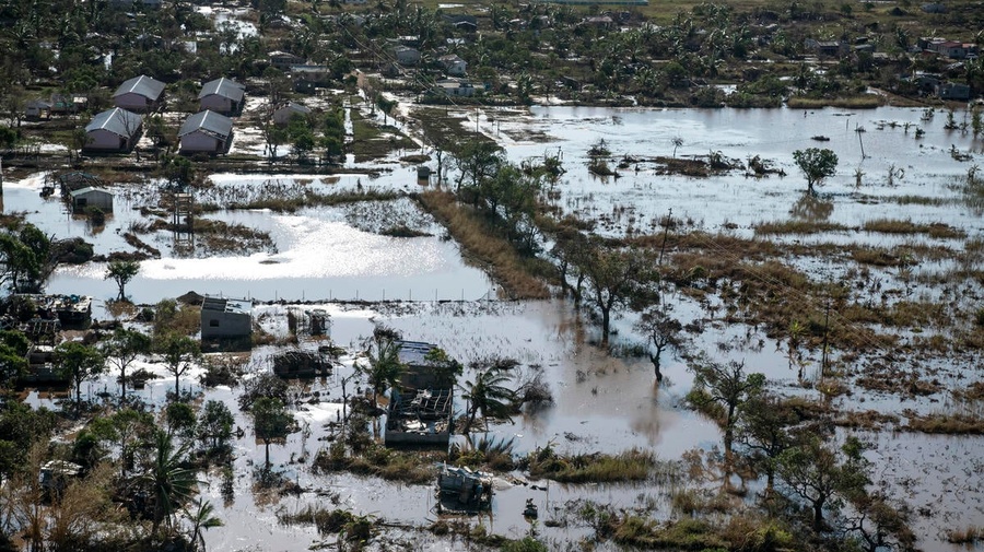 Mozambique. Aerial view of Beira