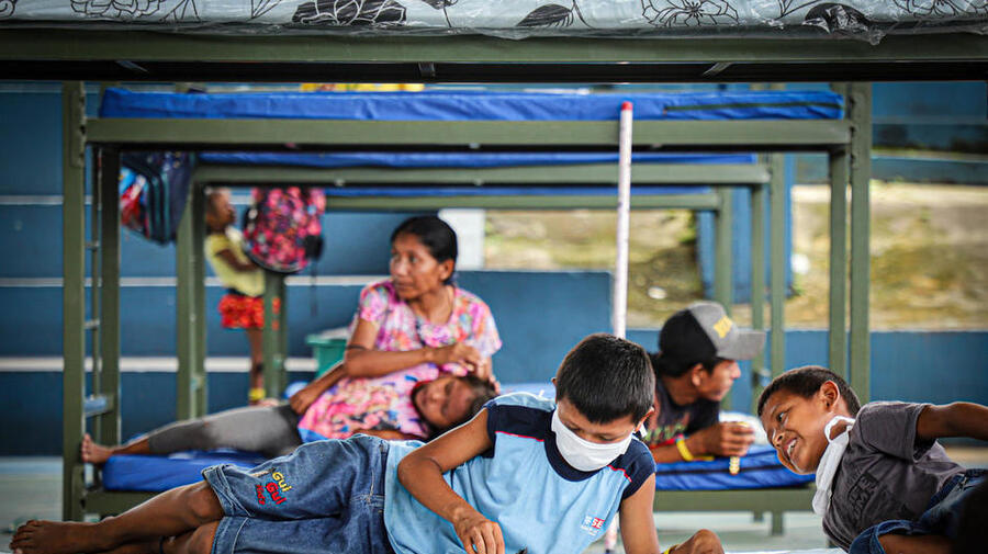 Venezuelan indigenous Warao refugees and migrants are relocated to a safe space in Manaus amid the COVID-19 pandemic.