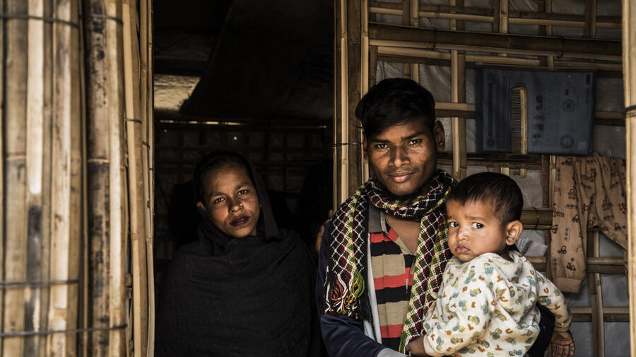 Bangladesh. New shelter eases monsoon threat for young Rohingya family