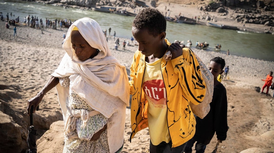 Sudan. Ethiopians flee to Sudan to Take Shelter.