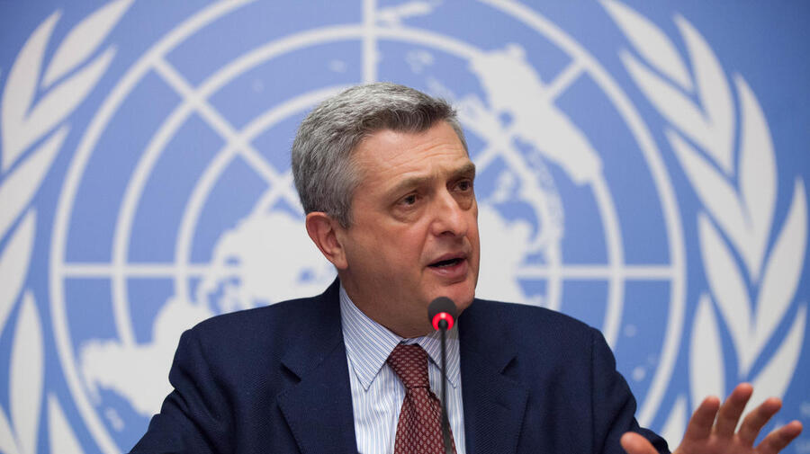 Switzerland. High Commissioner Filippo Grandi at a press conferance