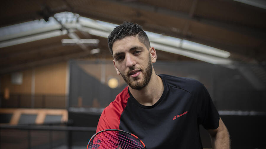 Netherlands. IOC Refugee Athlete Scholarship Holder Aram Mahmoud trains in Almere