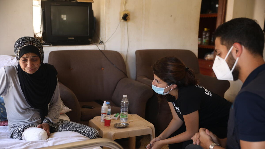 Lebanon. Aliyah's house is being renovated by UNHCR and partners part of shelter assistance program to local and refugee families.