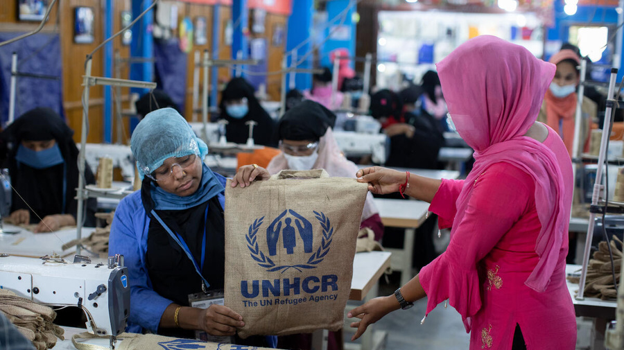 Bangladesh. Rohingya refugee women gain skills and a voice making eco-friendly products
